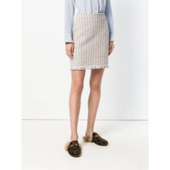 Tory Burch NWT Fringe Metallic Skirt Short Holiis Skirt Extra Small XS - Picture 4 of 8